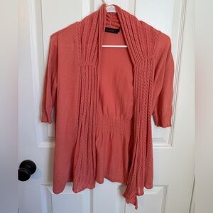 3/$15 | The Limited Coral Open-Front Cardigan
